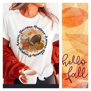 White Pumpkin Rugby Graphic Print Short Sleeve Top